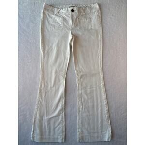 Tommy Hilfiger Freedom Low Rise Flare White Jeans Womens Size 8 Y2K Denim
